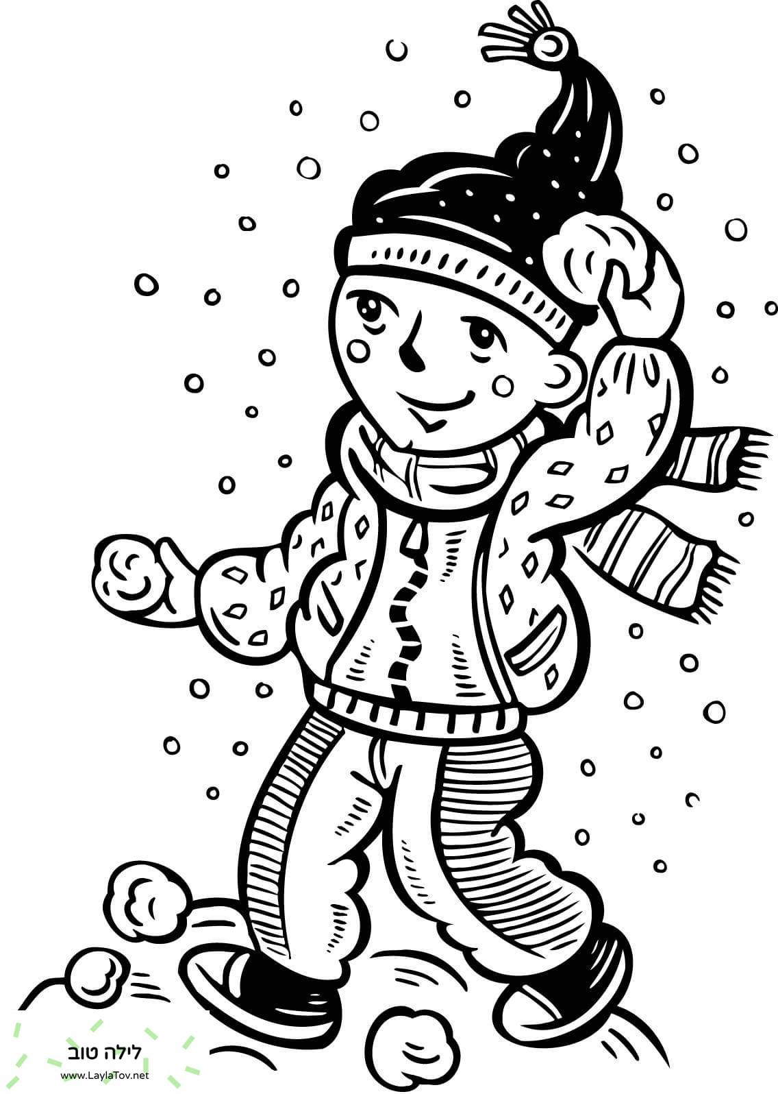 ילדה בקרב כדורי שלג