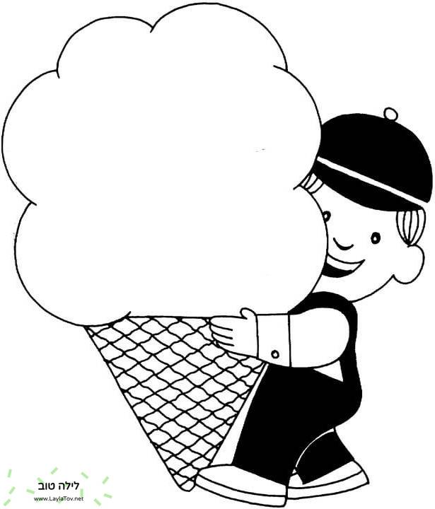 ילד שמח עם גלידה